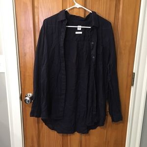 Gap Linen Button-down Boyfriend Shirt